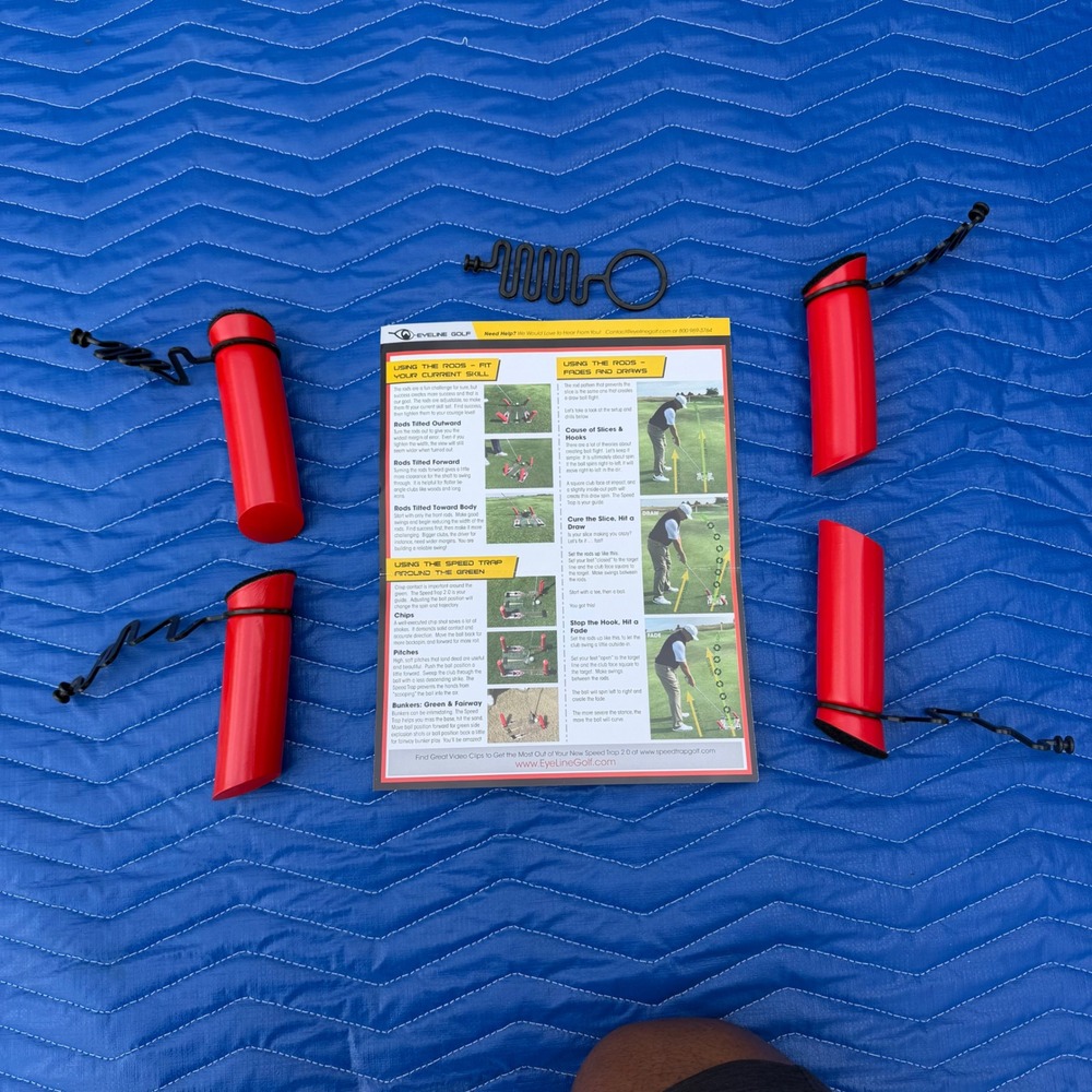 EyeLine Golf Speed Trap 2.0 Swing Trainer Alignment Aid Base Rods Tether Kit - Picture 4 of 8